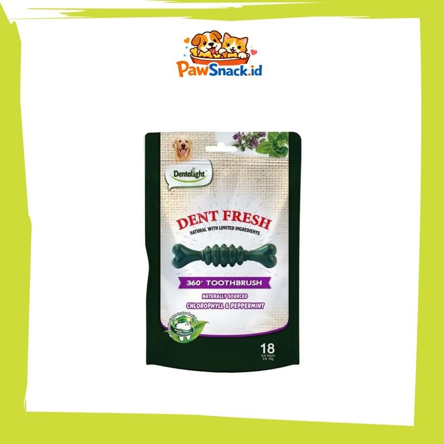 Dent fresh Dentalight 360 toothbrush joint support care fresh breath dog snack treat bones