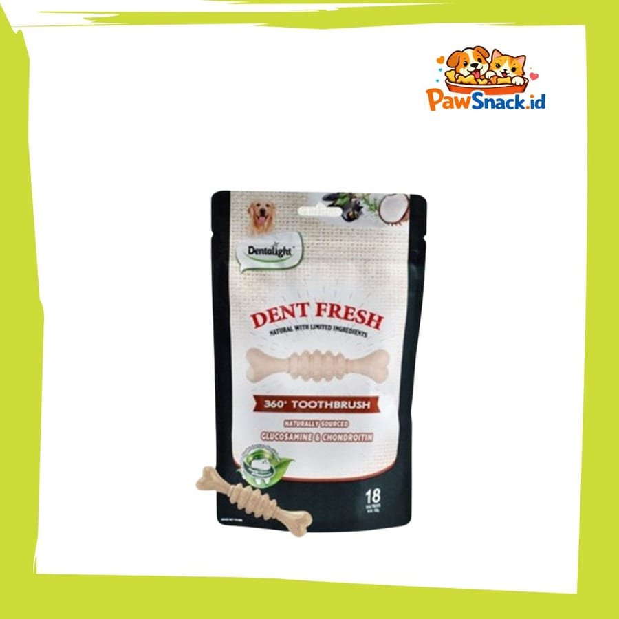 Dent fresh Dentalight 360 toothbrush joint support care fresh breath dog snack treat bones