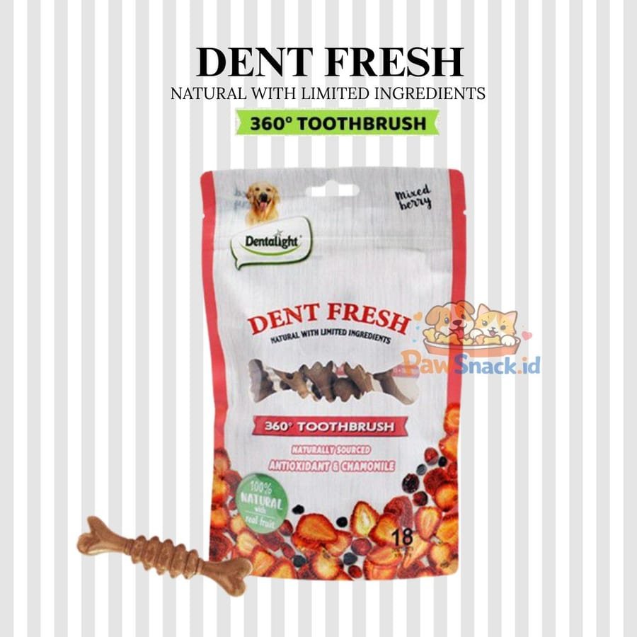 Dent fresh Dentalight 360 toothbrush joint support care fresh breath dog snack treat bones