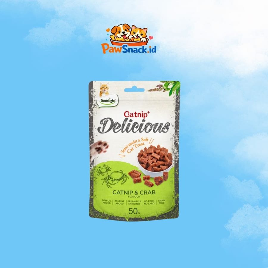Dentalight Catnip Delicious 50 gram | Snack for Cat | snack kucing | Nutrisi Kucing dari 100% Daging